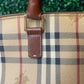 Burberry Coated Canvas Nova Check Handbag