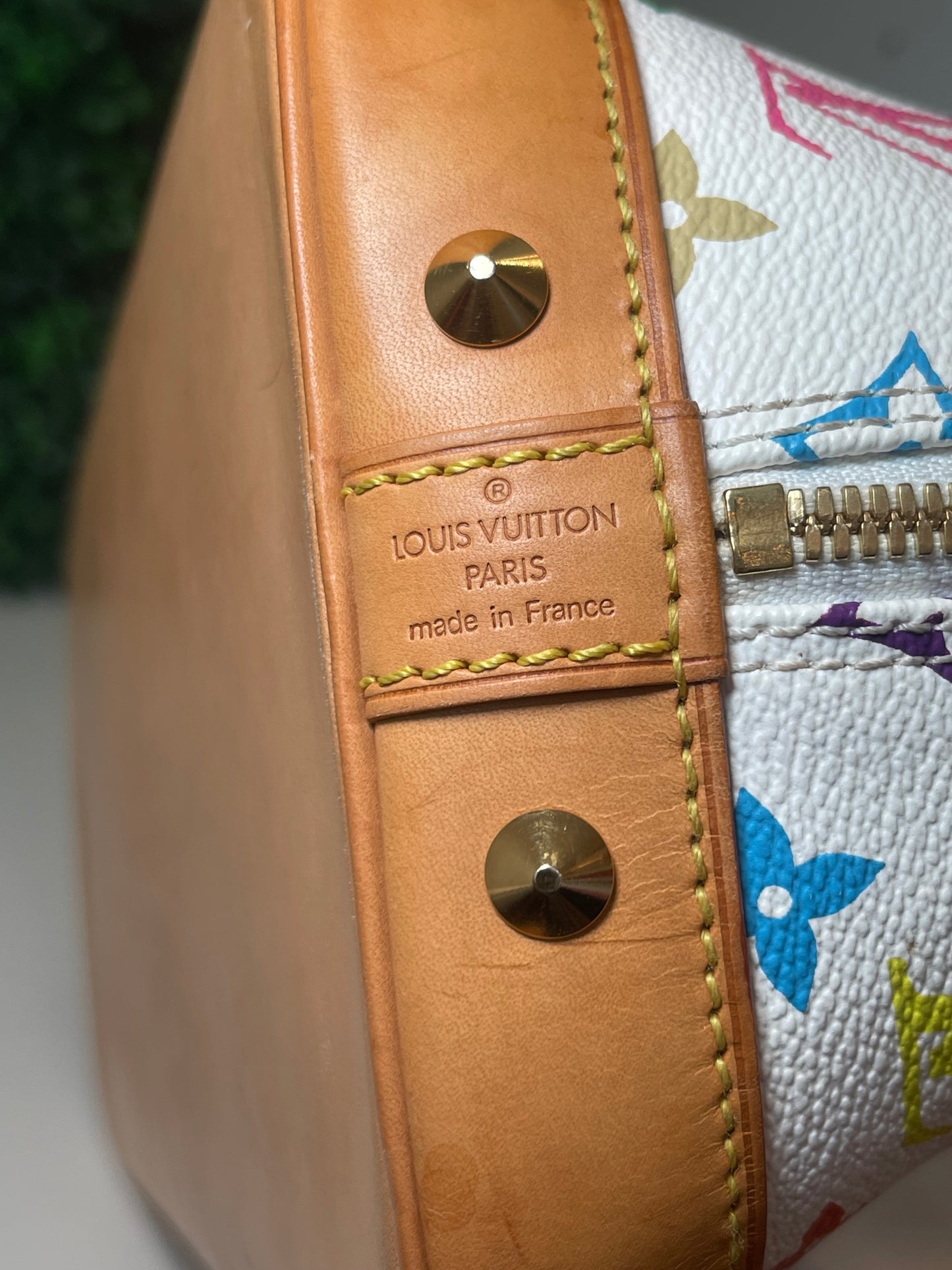 Louis Vuitton White Multicolor Alma PM