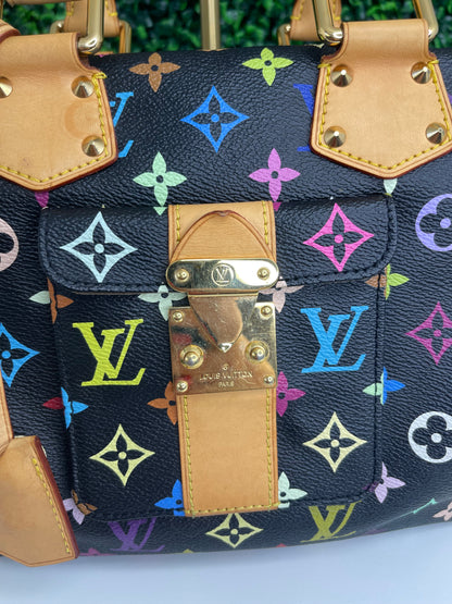 Preowned Black Multicolor Speedy 30