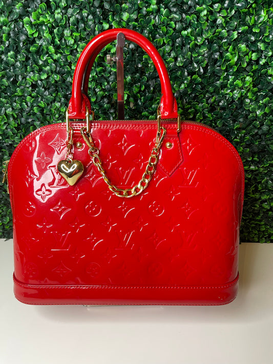 Louis Vuitton Red Vernis Alma PM