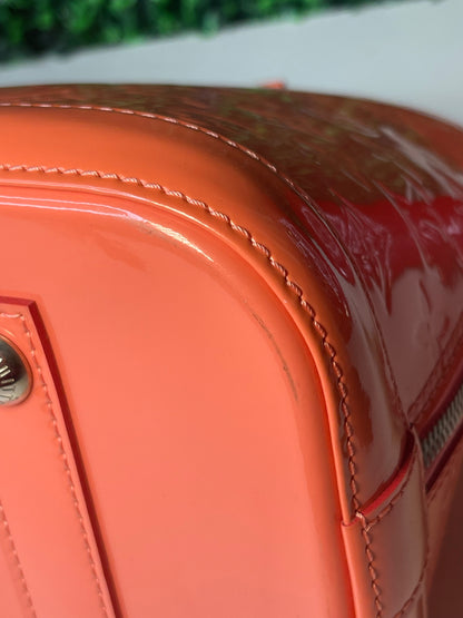 Preowned Louis Vuitton Rose Litchi Vernis Alma PM