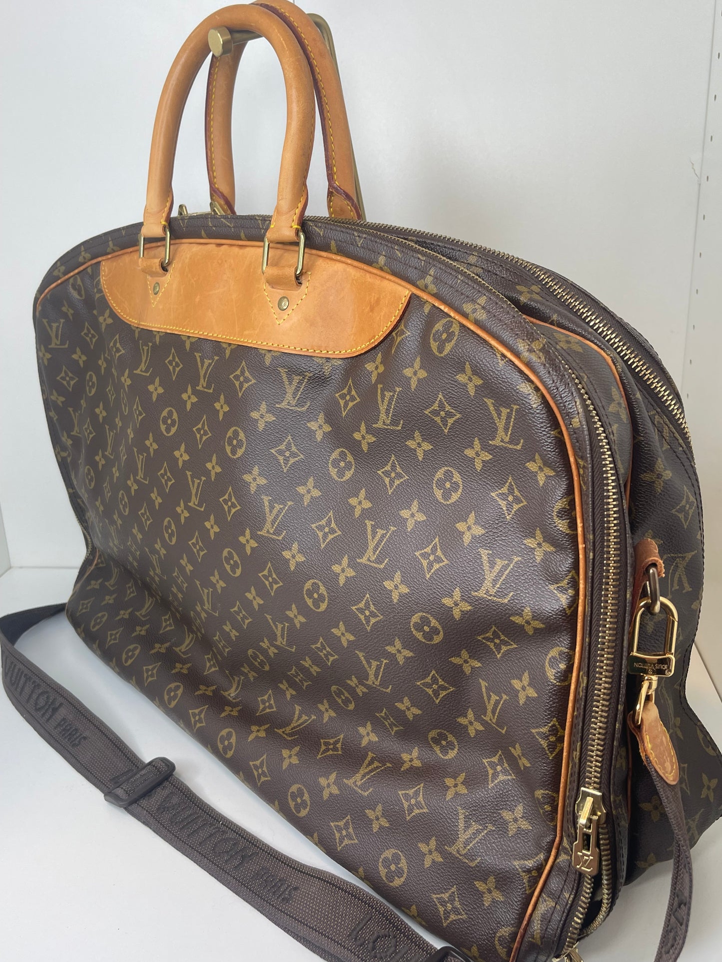 Louis Vuitton Monogram Alize Two Compartment Luggage Travel Bag