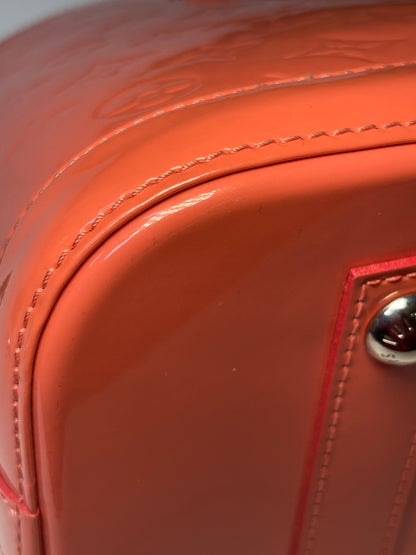 Preowned Louis Vuitton Rose Litchi Vernis Alma PM