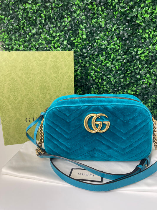 Gucci GG Marmont Velvet Crossbody Camera Bag