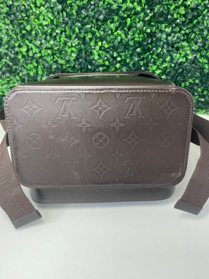 Brown handbag from the bottom side 