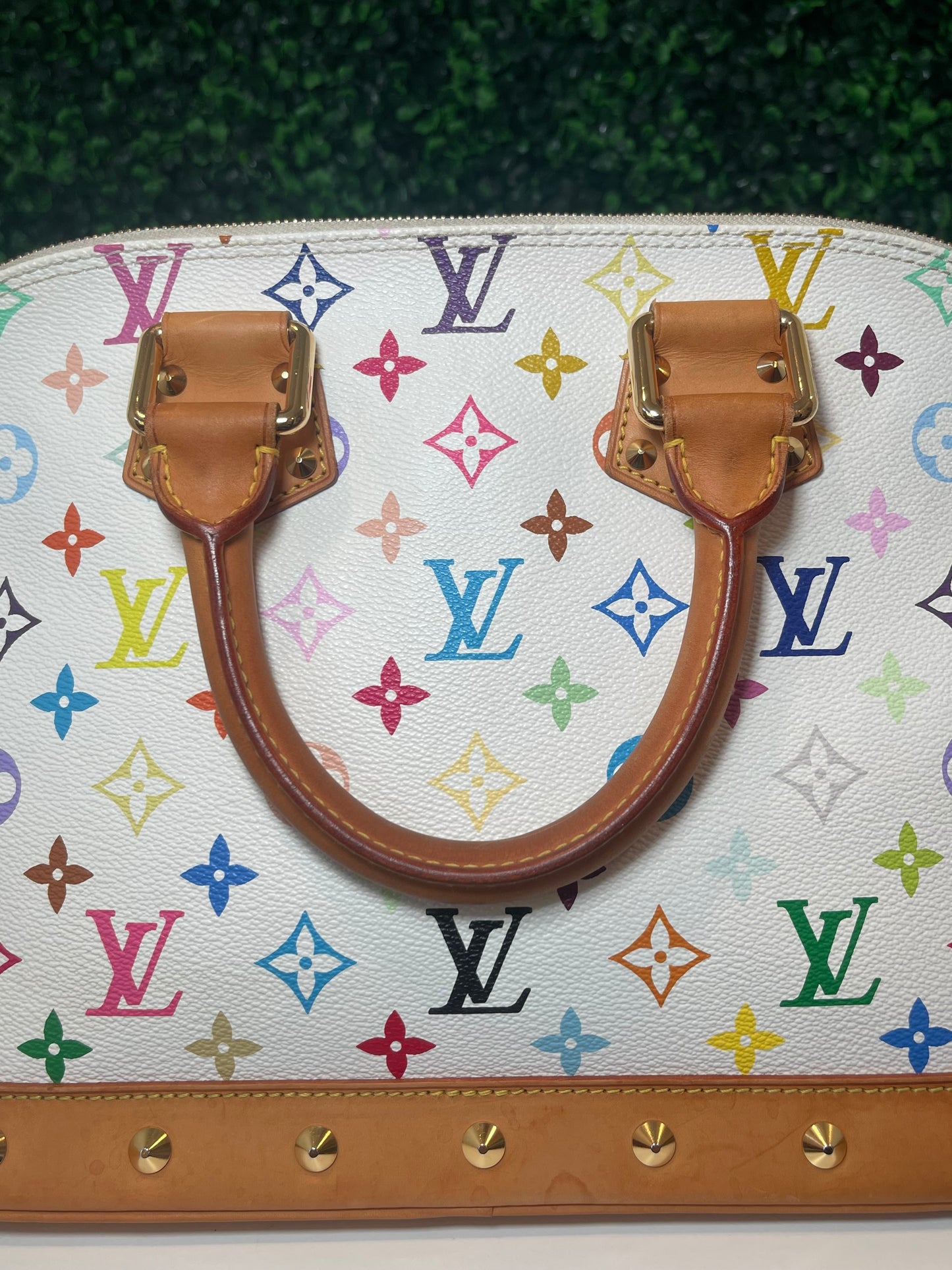 Louis Vuitton White Multicolor Alma PM