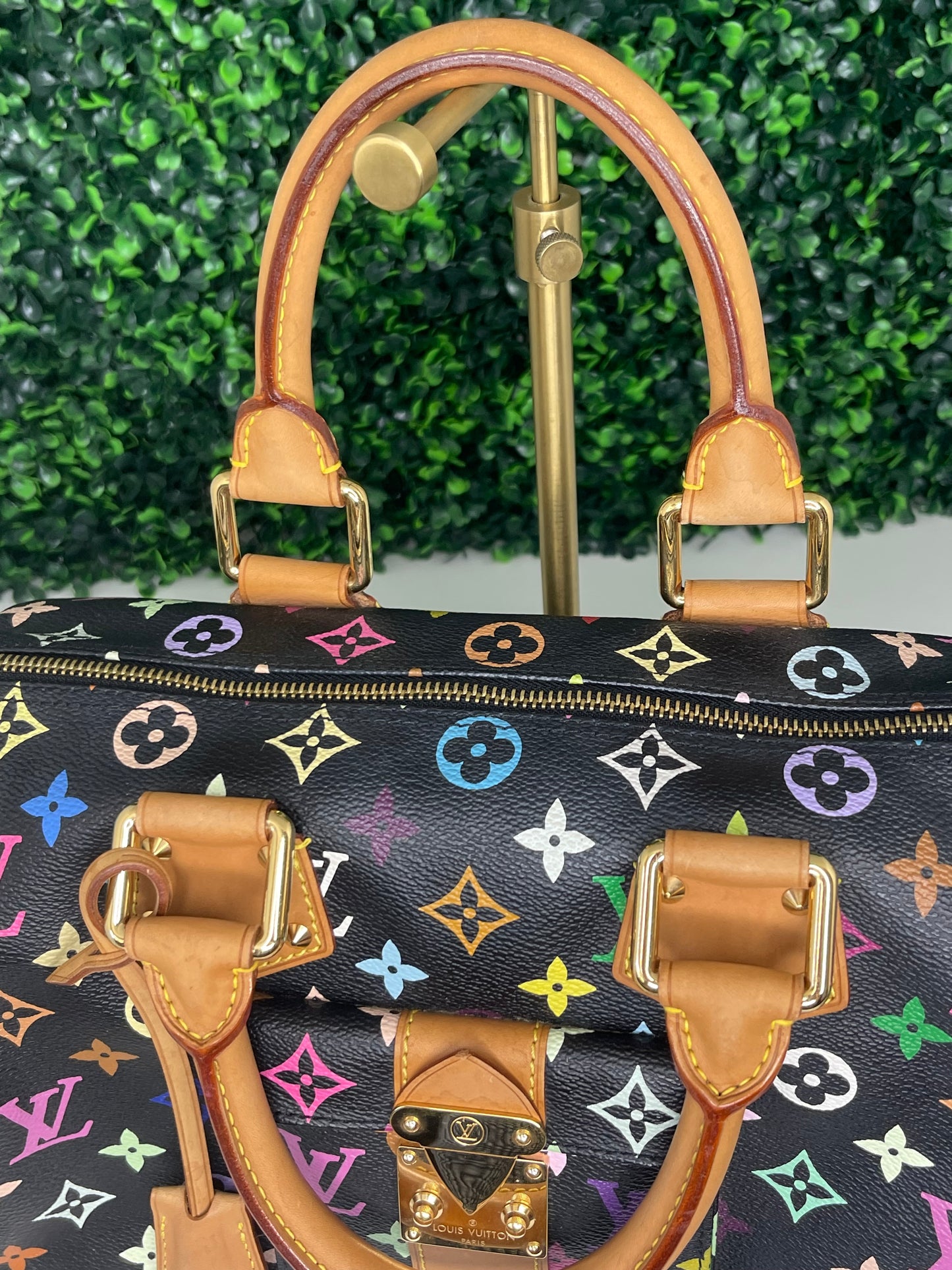 Louis Vuitton Black Multicolor Speedy 30 (SP1014)