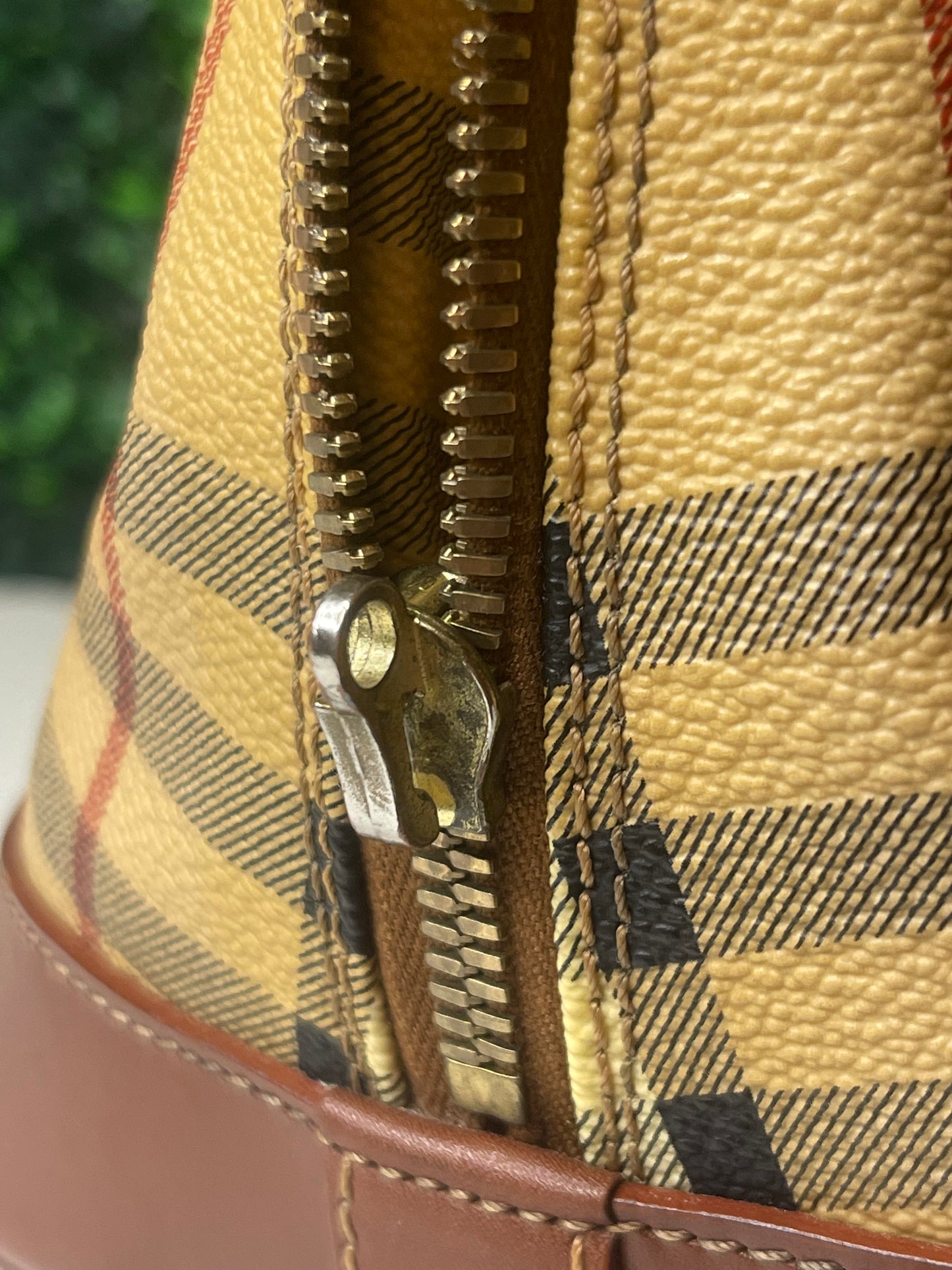 Burberry Coated Canvas Nova Check Handbag