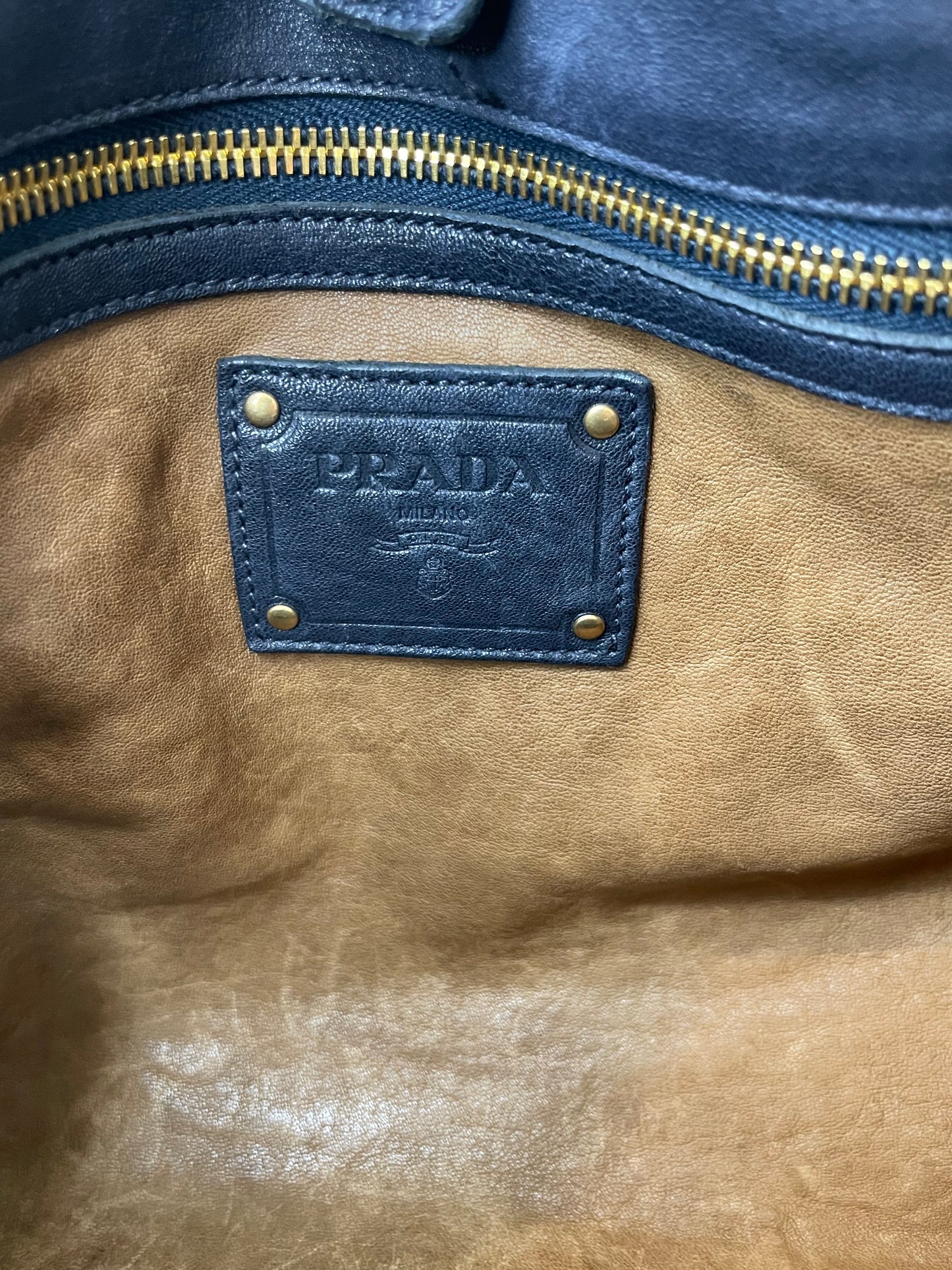 Prada Nappa Aviator Leather Tote