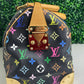 Preowned Black Multicolor Speedy 30