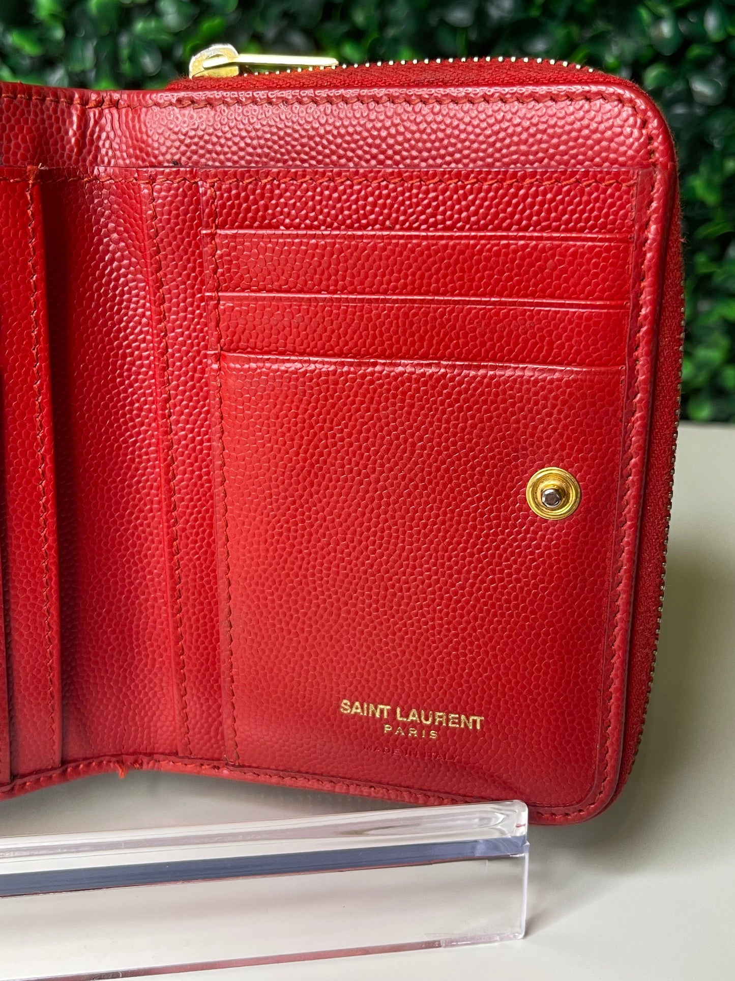 Saint Laurent YSL Compact zip around wallet