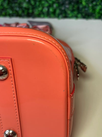 Preowned Louis Vuitton Rose Litchi Vernis Alma PM