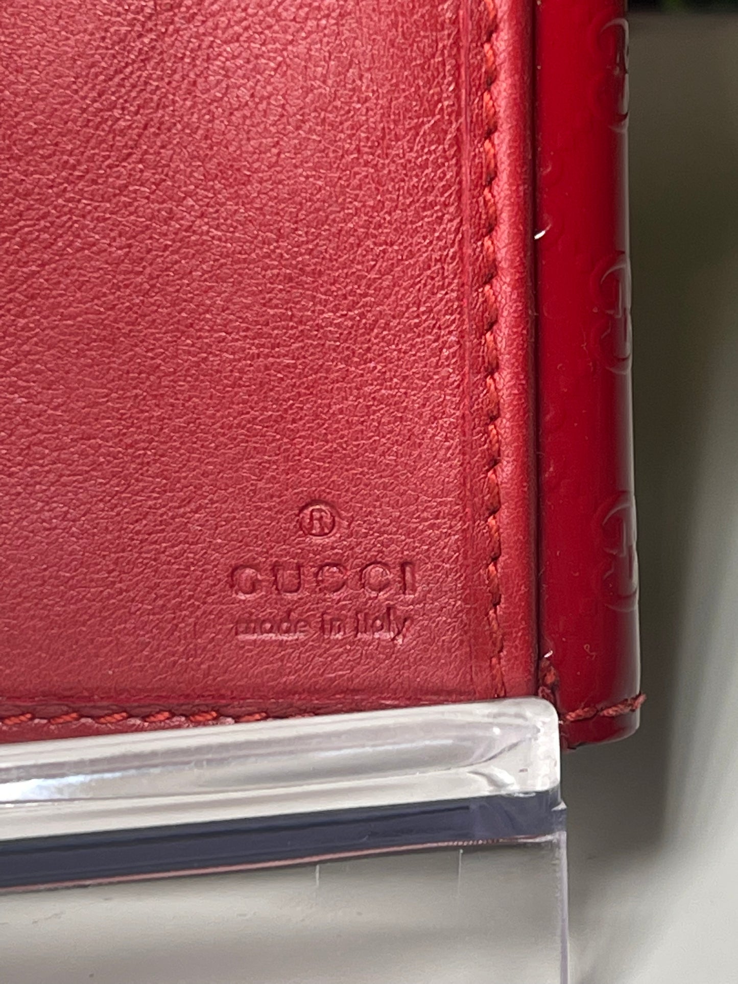 Gucci GG Heart Patent Leather Long Wallet