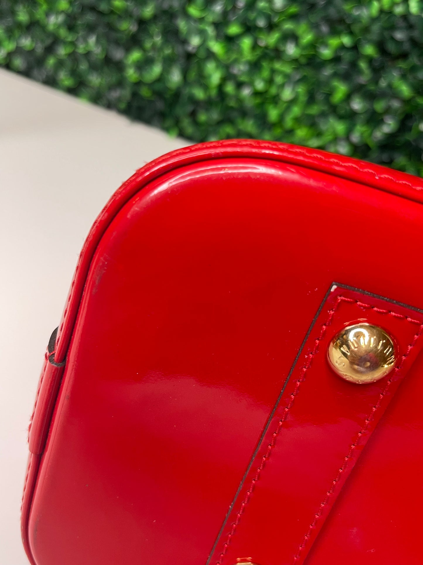 Louis Vuitton Red Vernis Alma PM