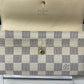 Louis Vuitton Portefeuille Sarah Long Wallet Damier Azur