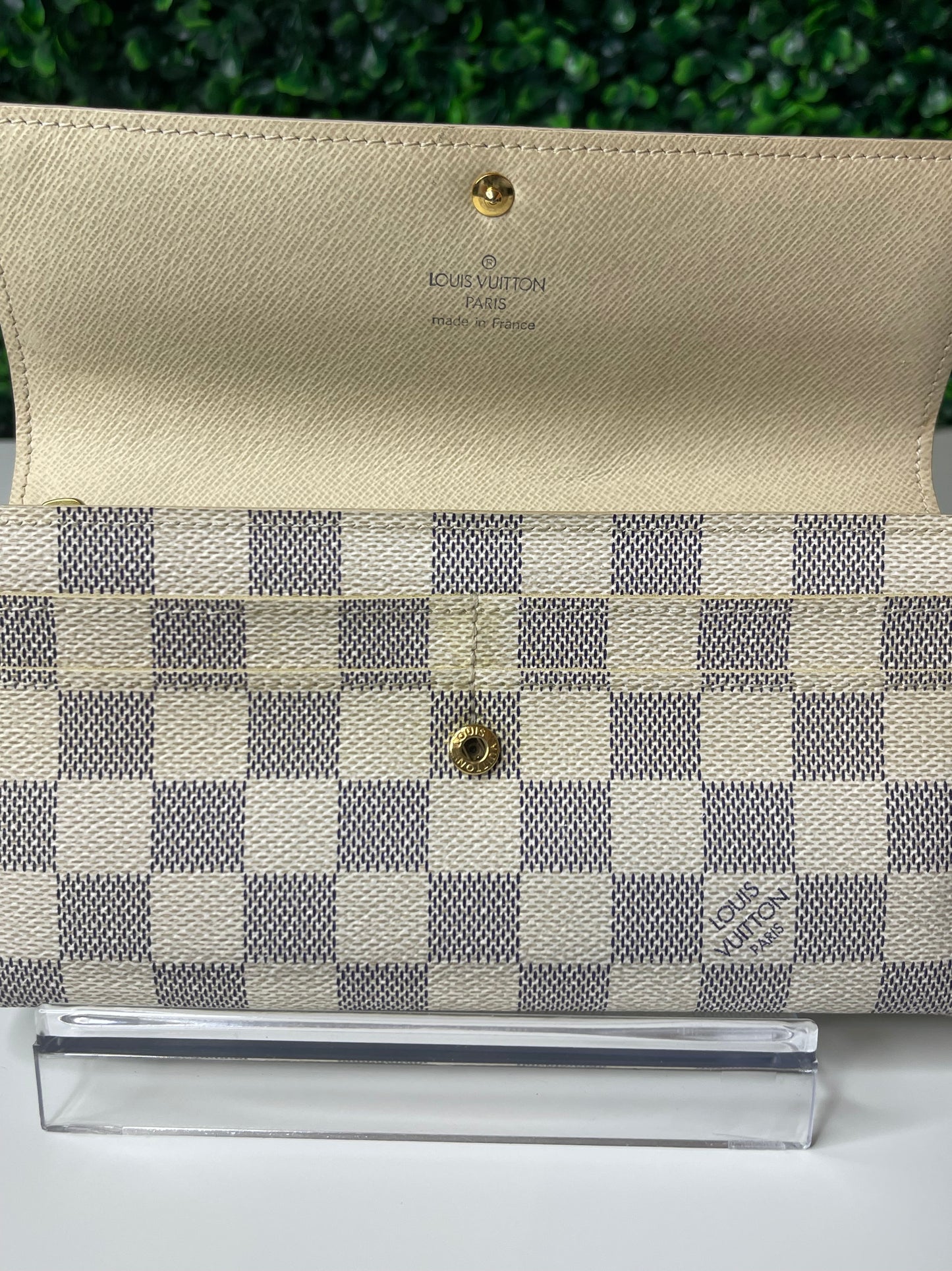 Louis Vuitton Portefeuille Sarah Long Wallet Damier Azur