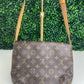 Louis Vuitton Musette Tango Handbag Monogram Canvas