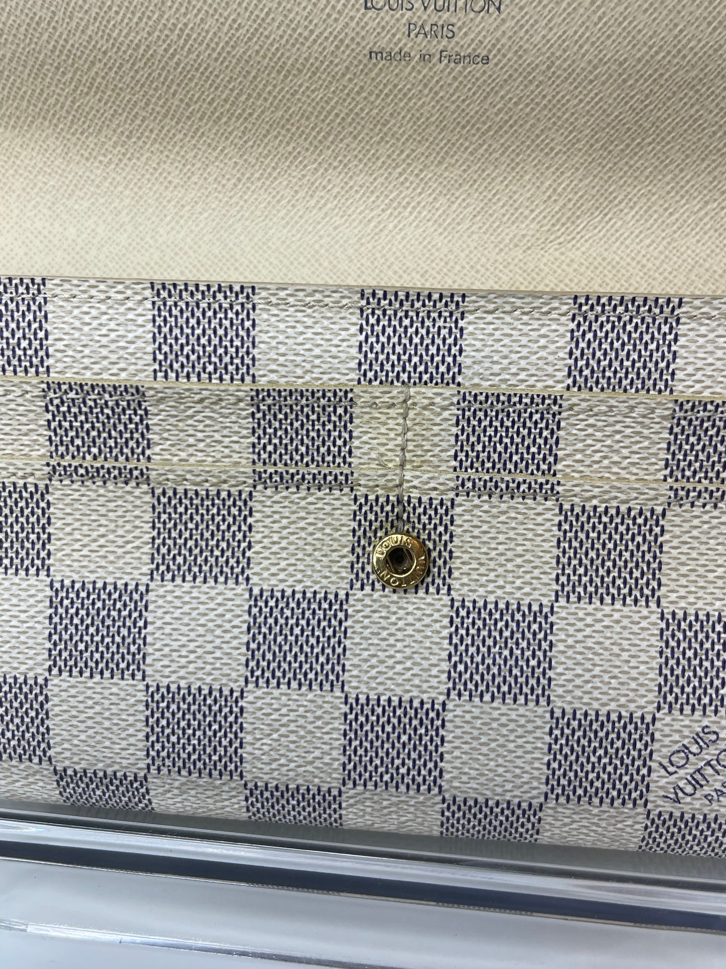 Louis Vuitton Portefeuille Sarah Long Wallet Damier Azur