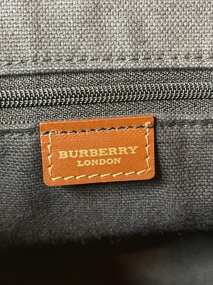 Preowned Burberry Coated Canvas Nova Check Handbag