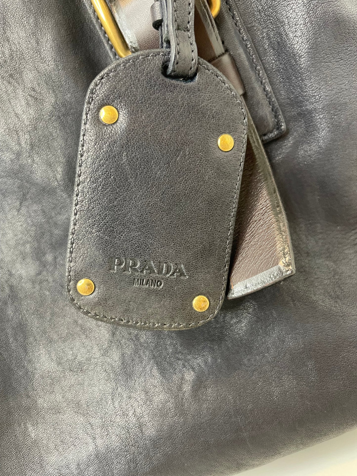 Prada Nappa Aviator Leather Tote