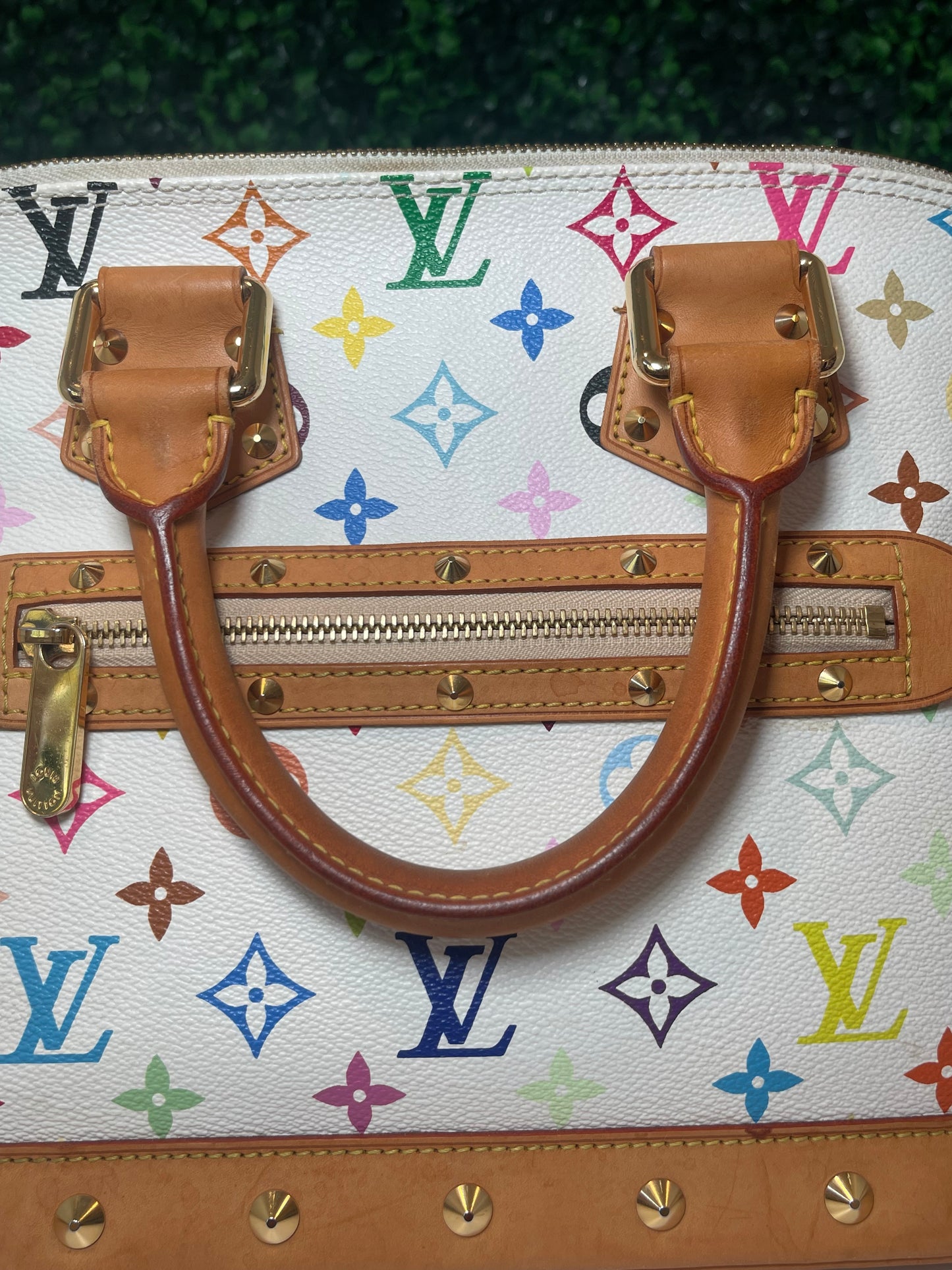 Louis Vuitton White Multicolor Alma PM