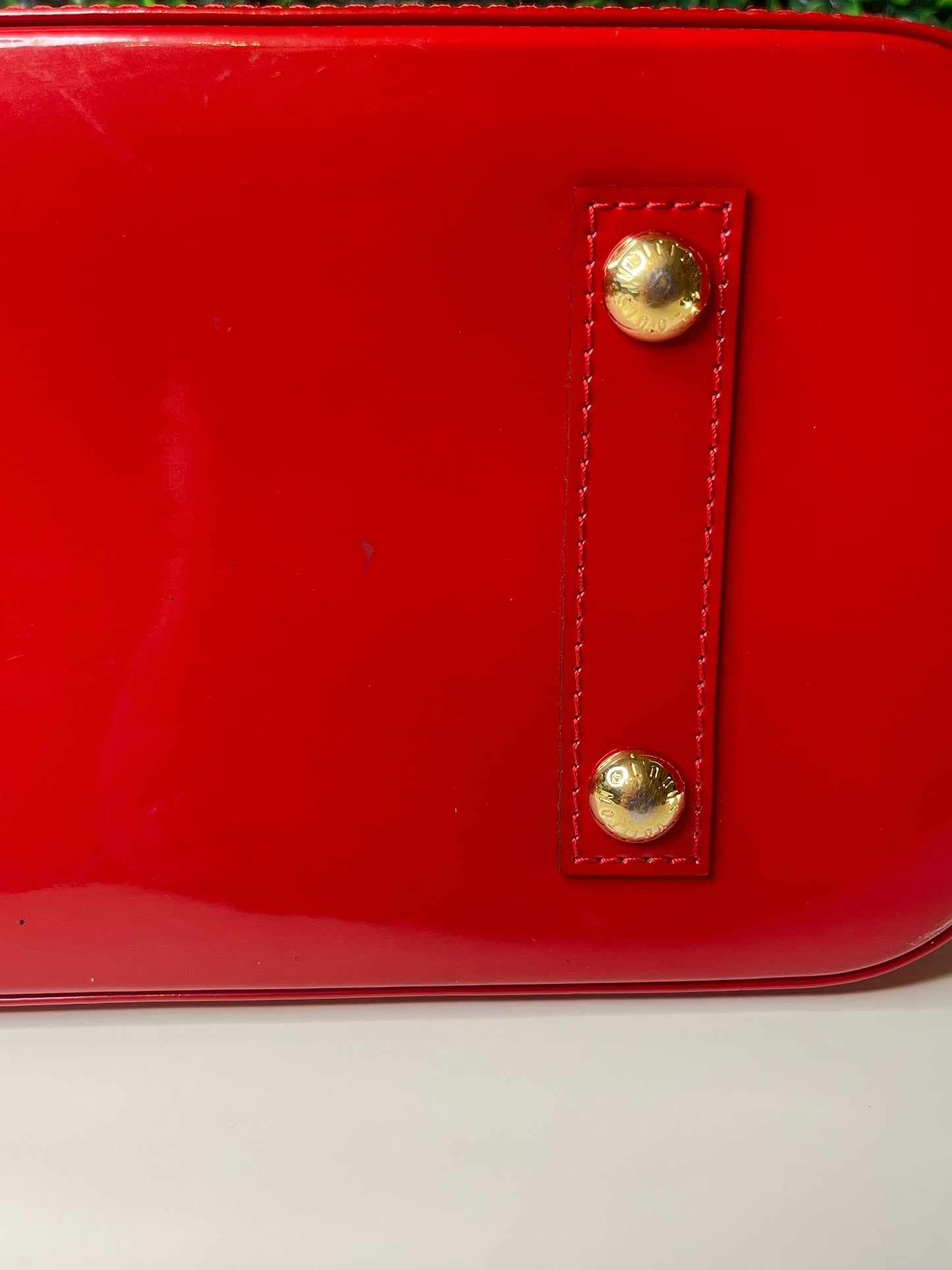 Louis Vuitton Red Vernis Alma PM