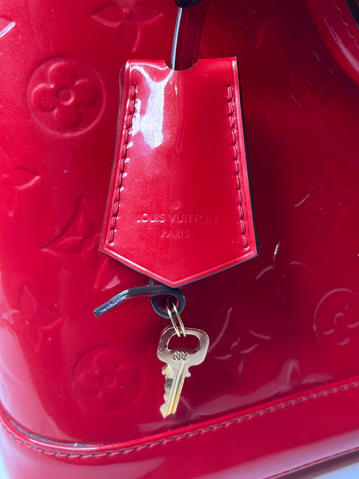 Louis Vuitton Red Vernis Alma PM