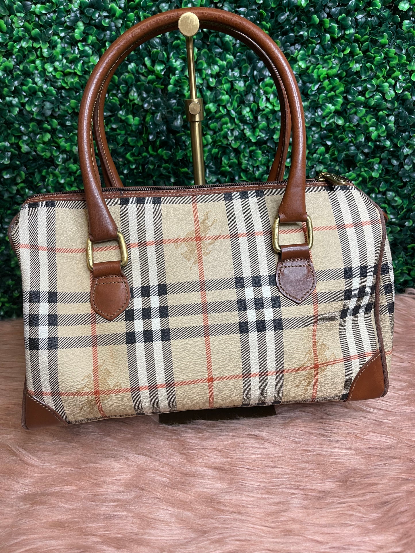 Vintage Burberry (Burberrys) Nova Check Boston Bag