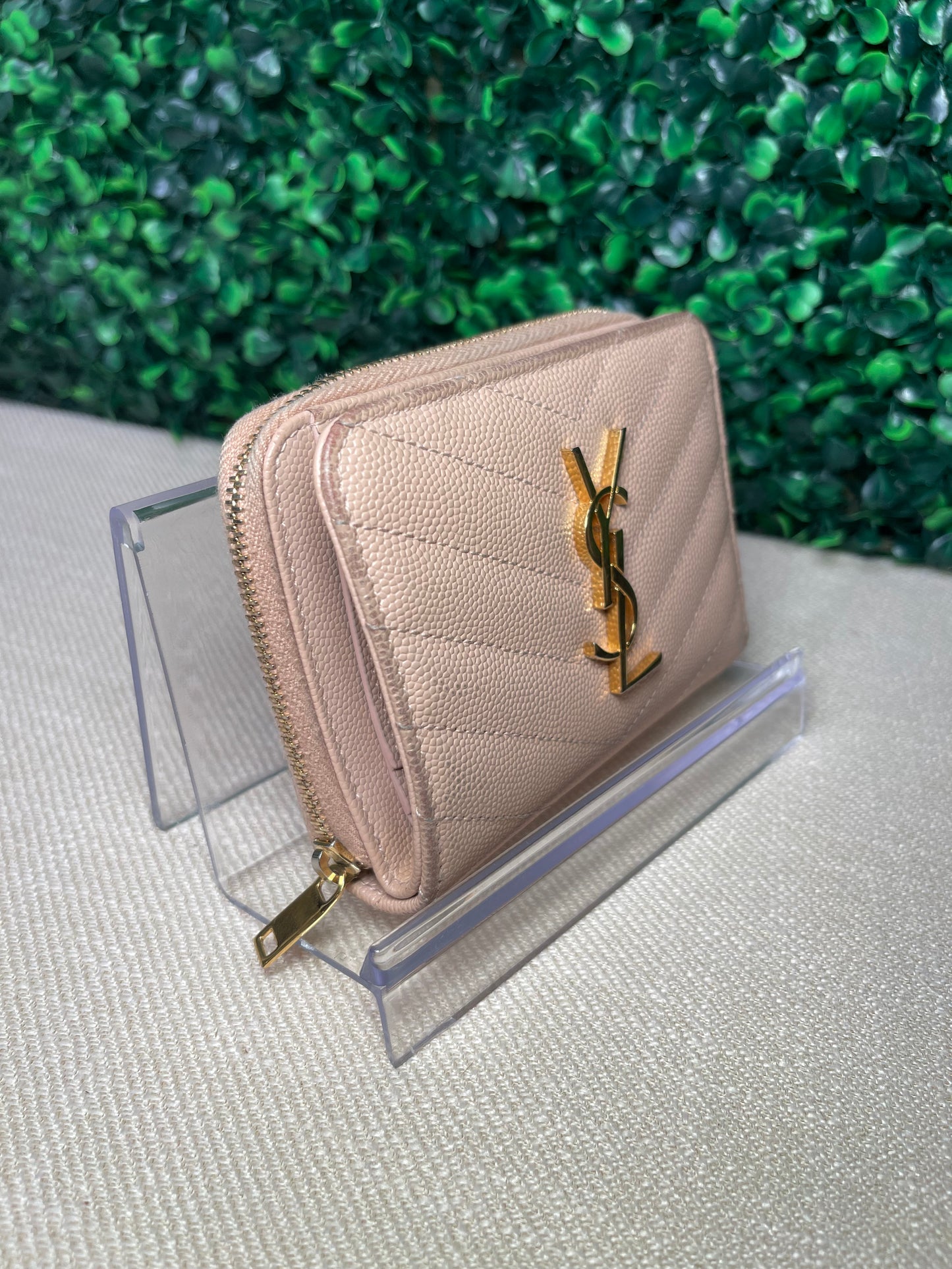 Saint Laurent YSL Compact zip around wallet