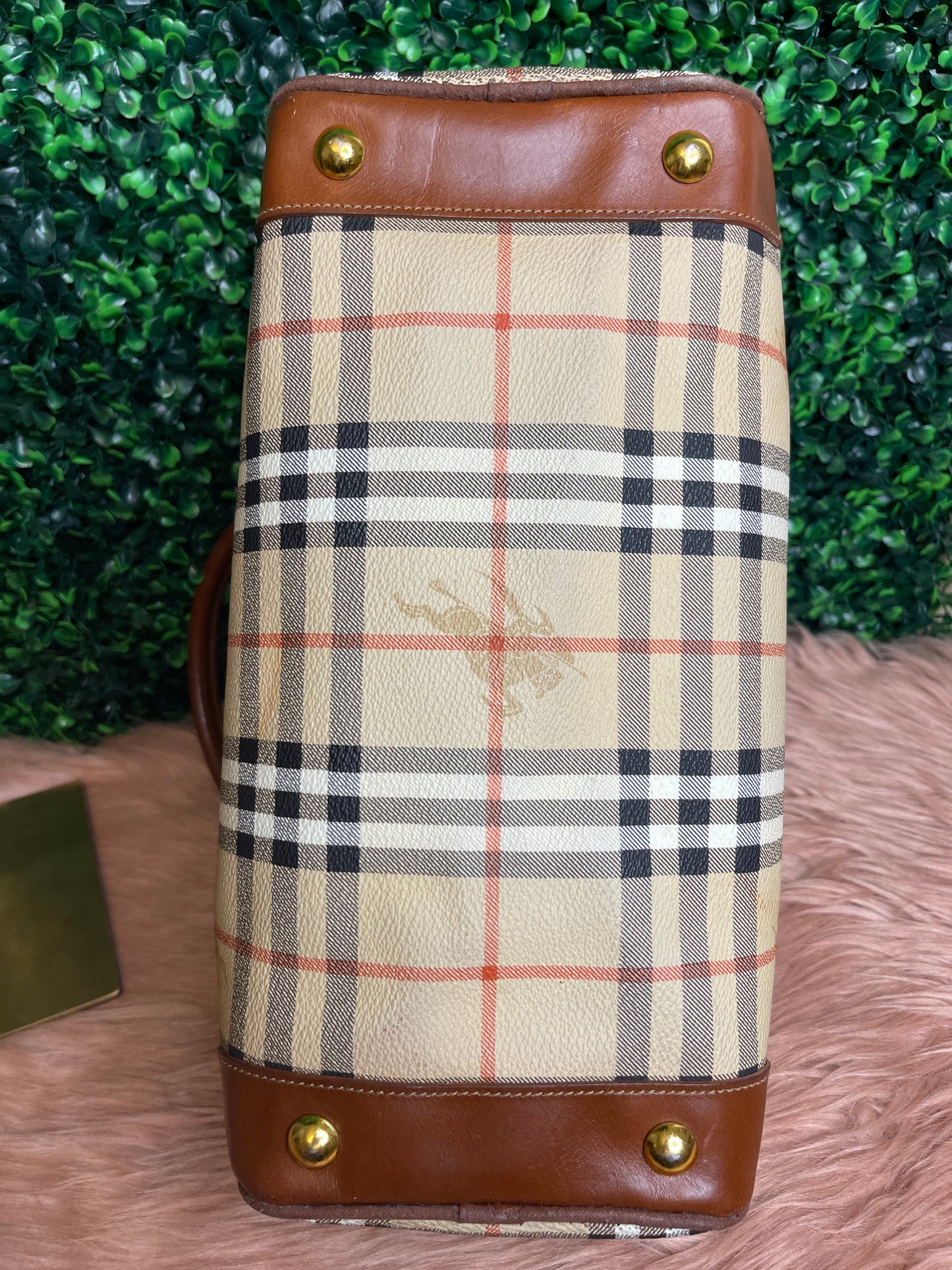 Vintage Burberry (Burberrys) Nova Check Boston Bag