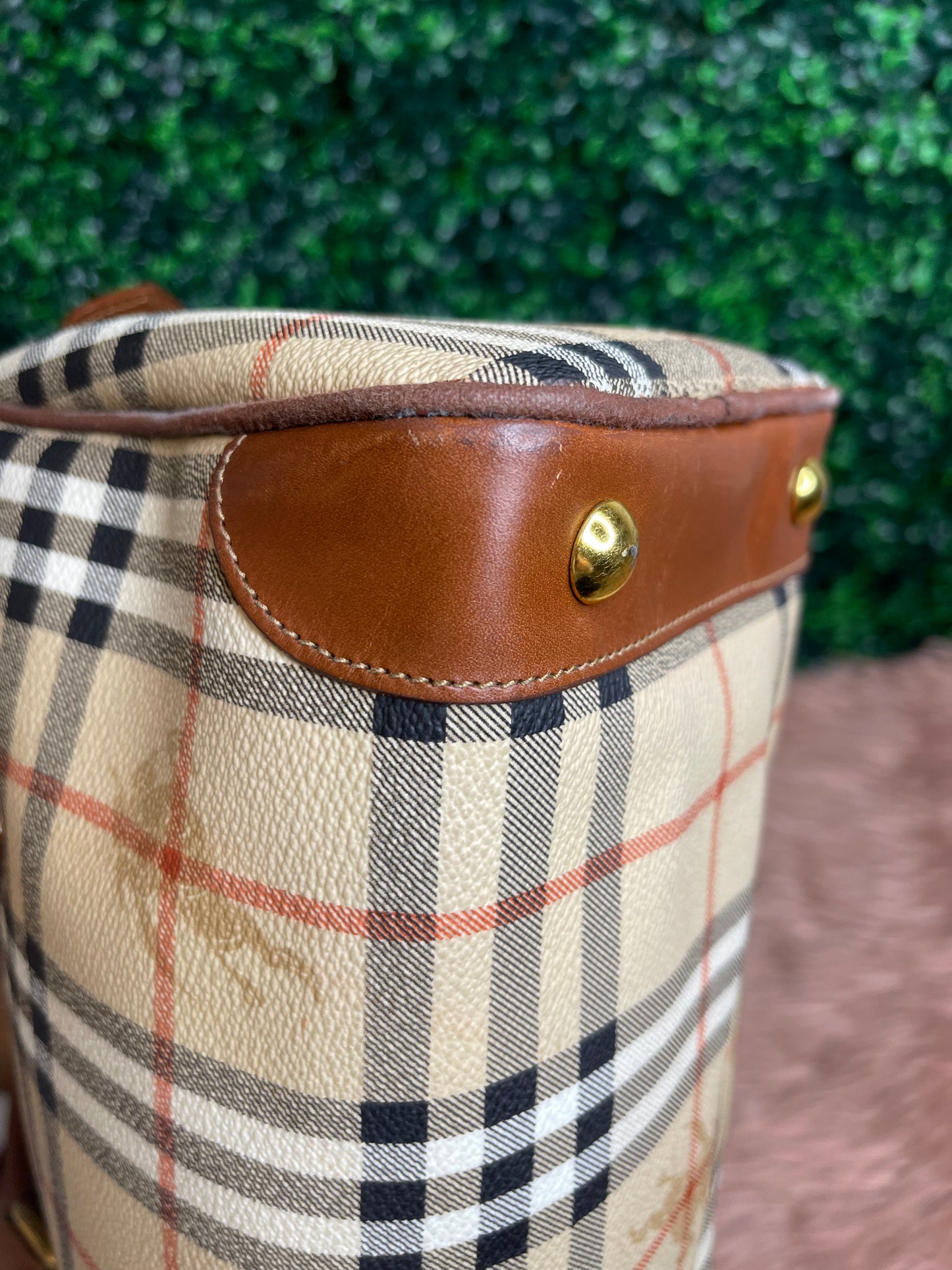 Vintage Burberry (Burberrys) Nova Check Boston Bag