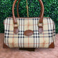 Vintage Burberry (Burberrys) Nova Check Boston Bag