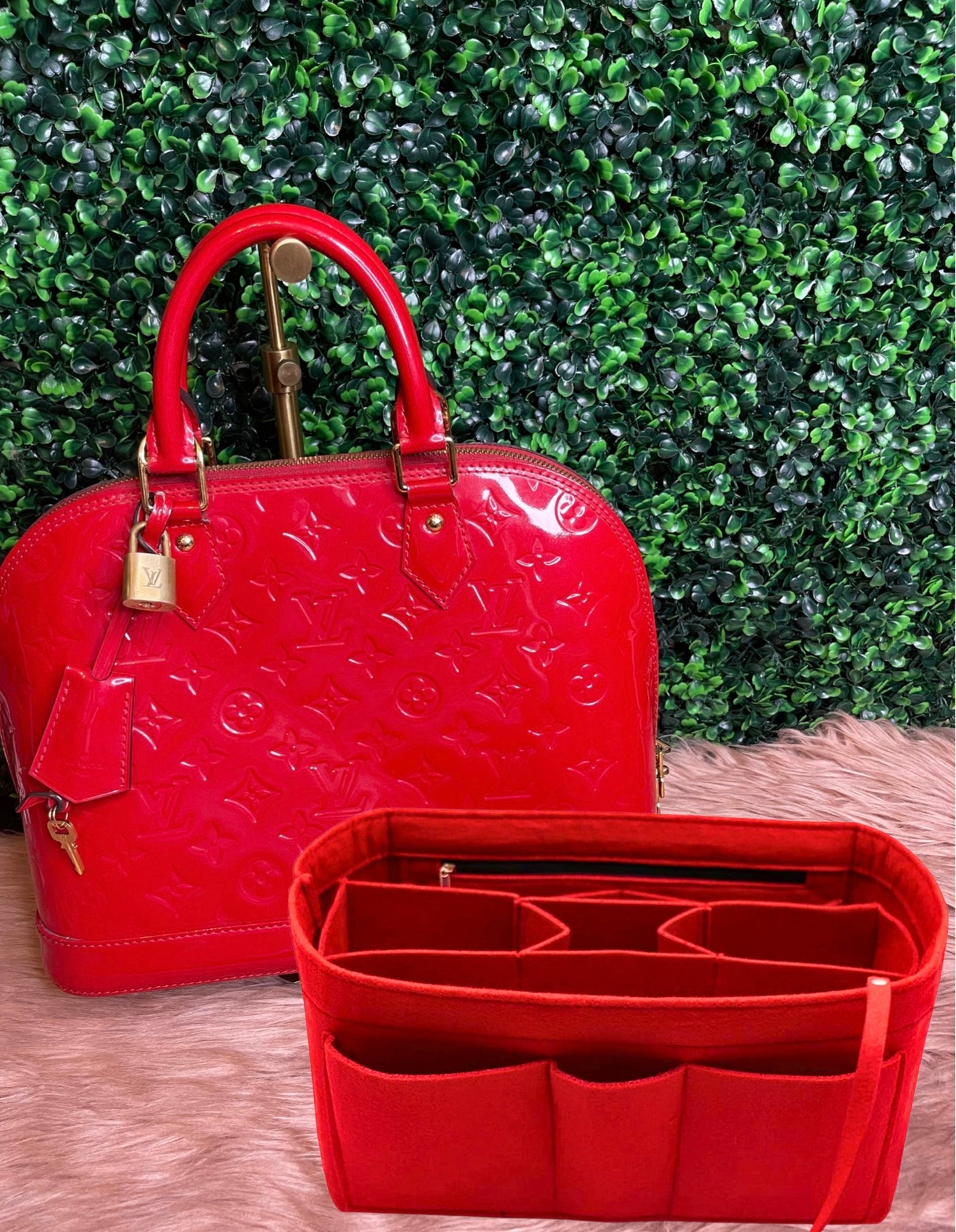 Louis Vuitton, Bags, Louis Vuitton Red Vernis Alma Pm