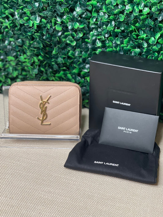 Saint Laurent YSL Compact zip around wallet