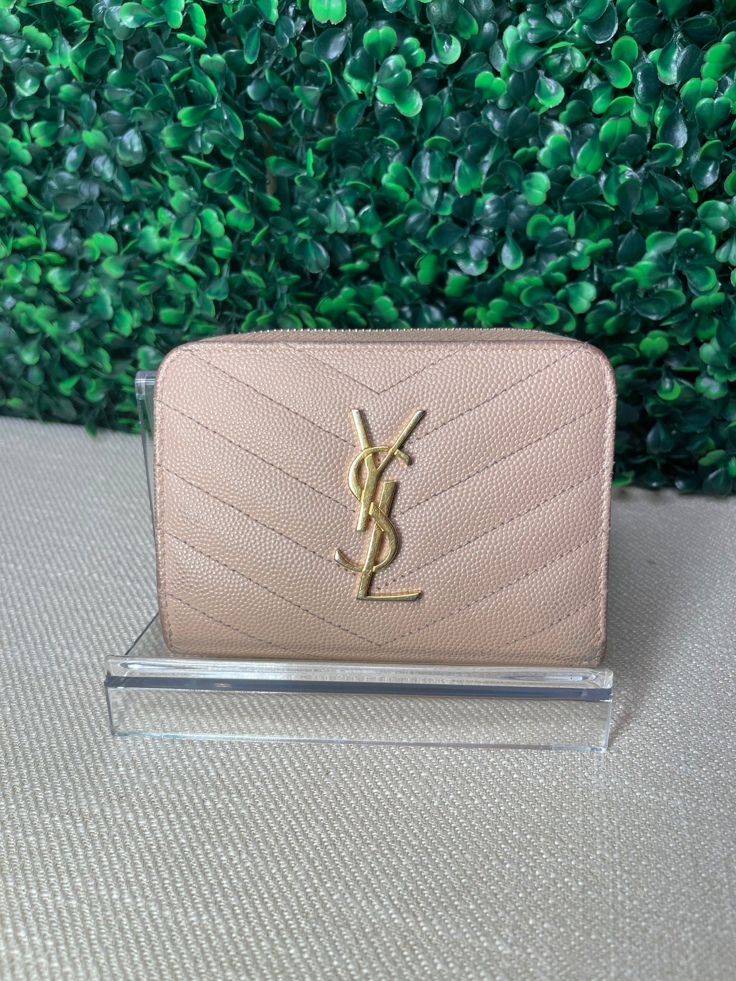 Saint Laurent YSL Compact zip around wallet