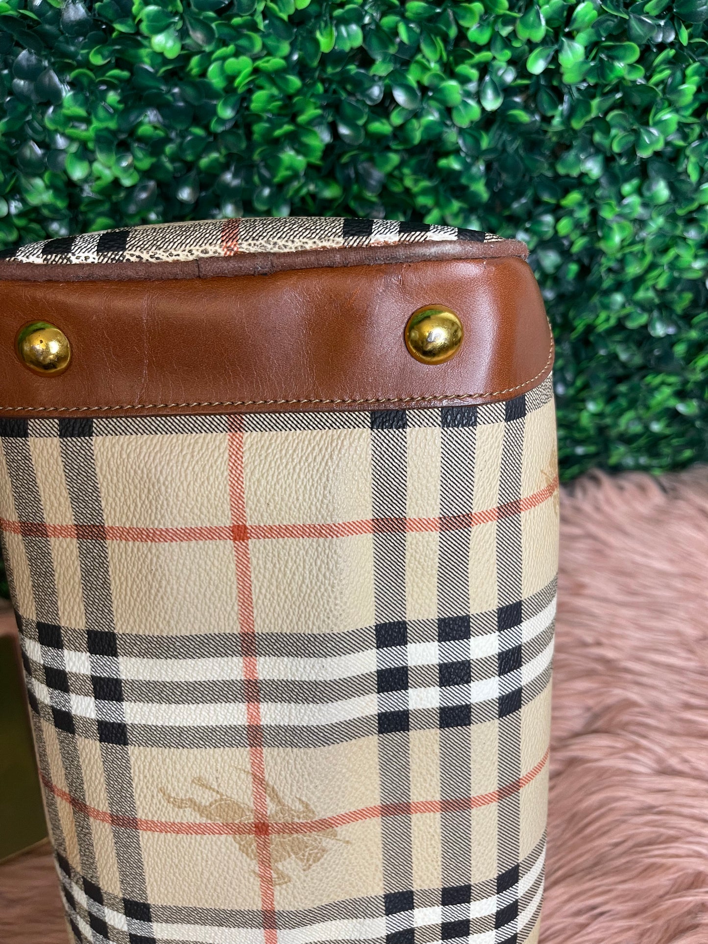 Vintage Burberry (Burberrys) Nova Check Boston Bag