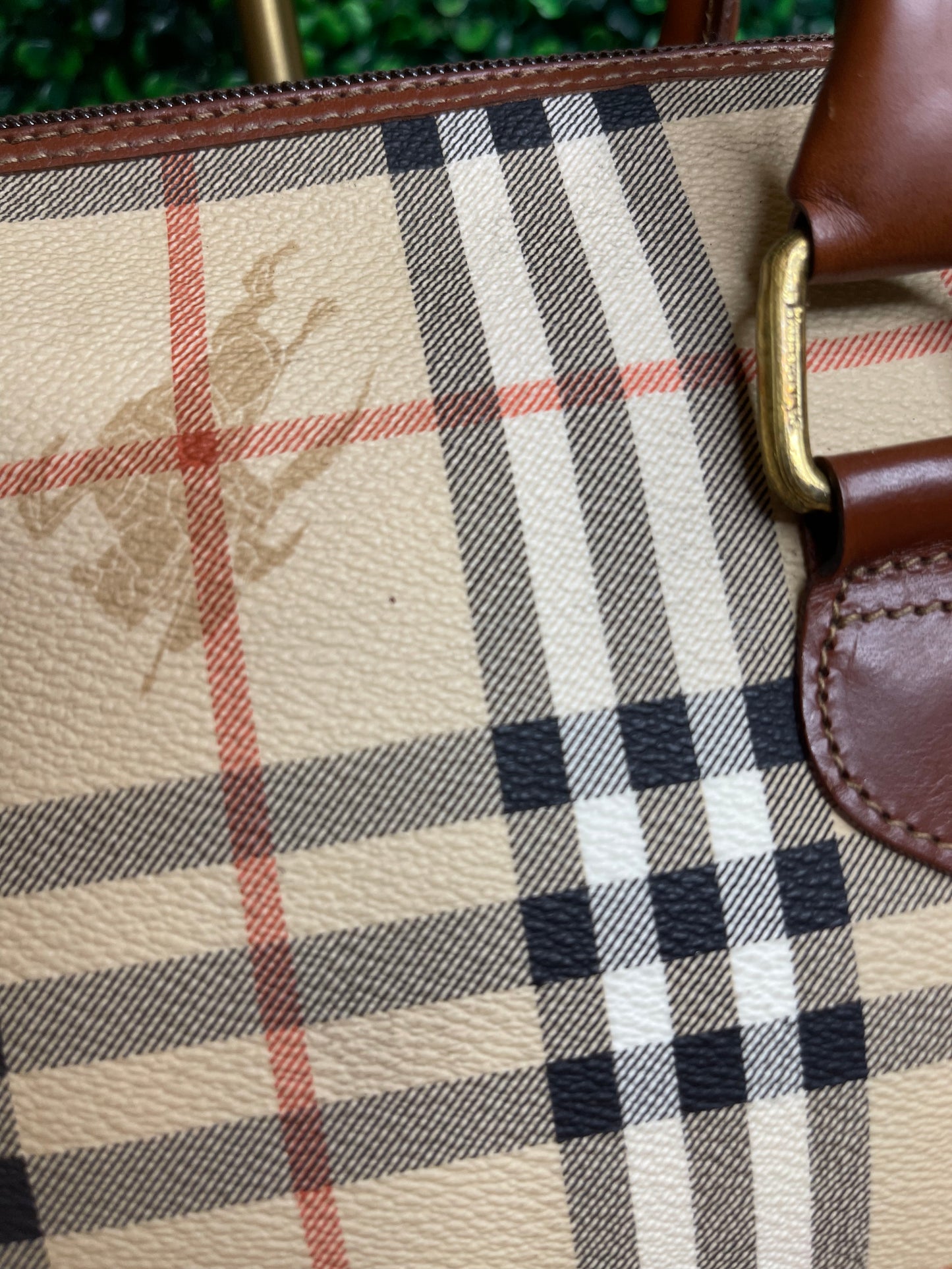 Vintage Burberry (Burberrys) Nova Check Boston Bag