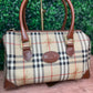 Vintage Burberry (Burberrys) Nova Check Boston Bag