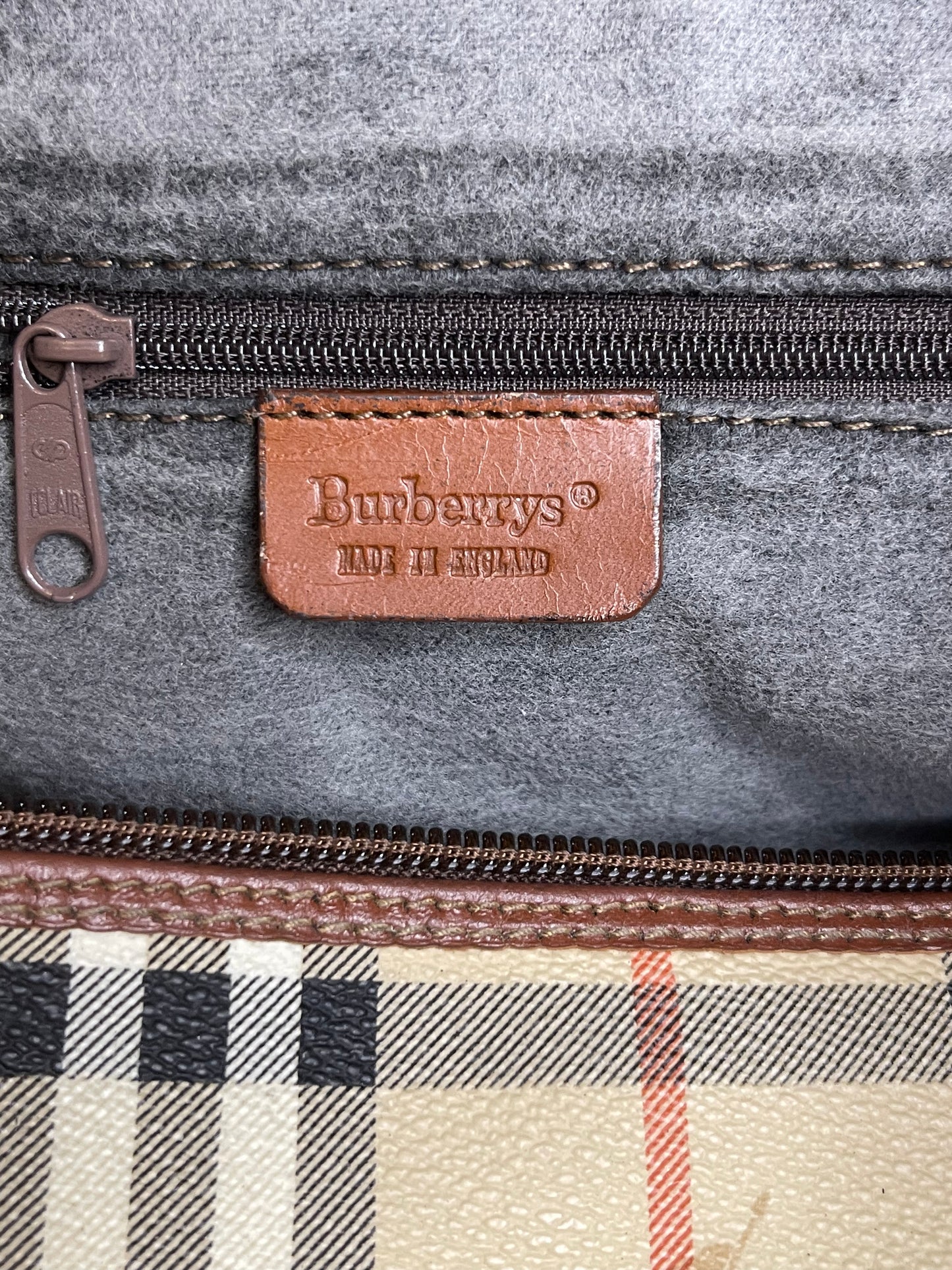 Vintage Burberry (Burberrys) Nova Check Boston Bag