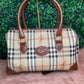 Vintage Burberry (Burberrys) Nova Check Boston Bag