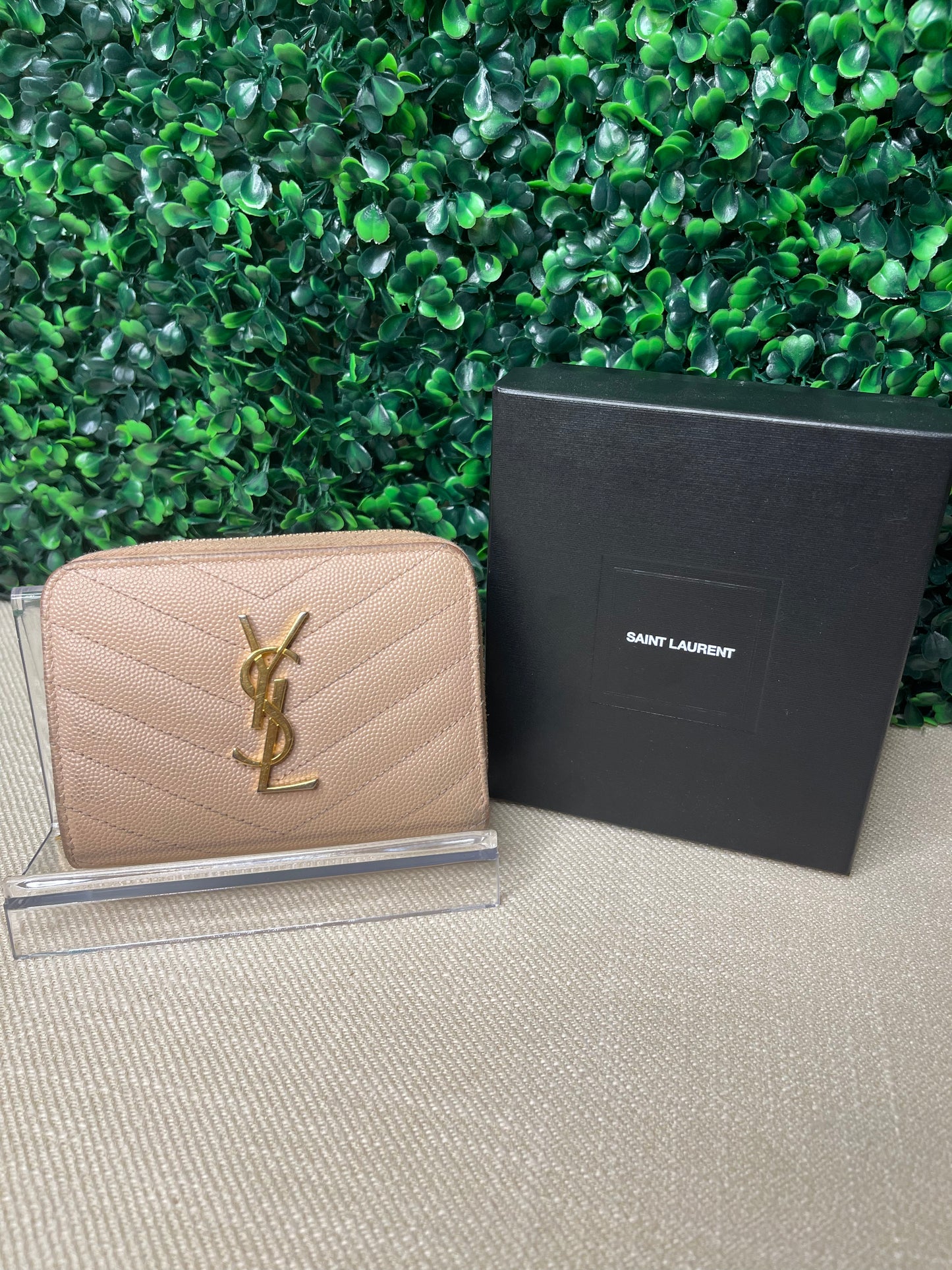 Saint Laurent YSL Compact zip around wallet