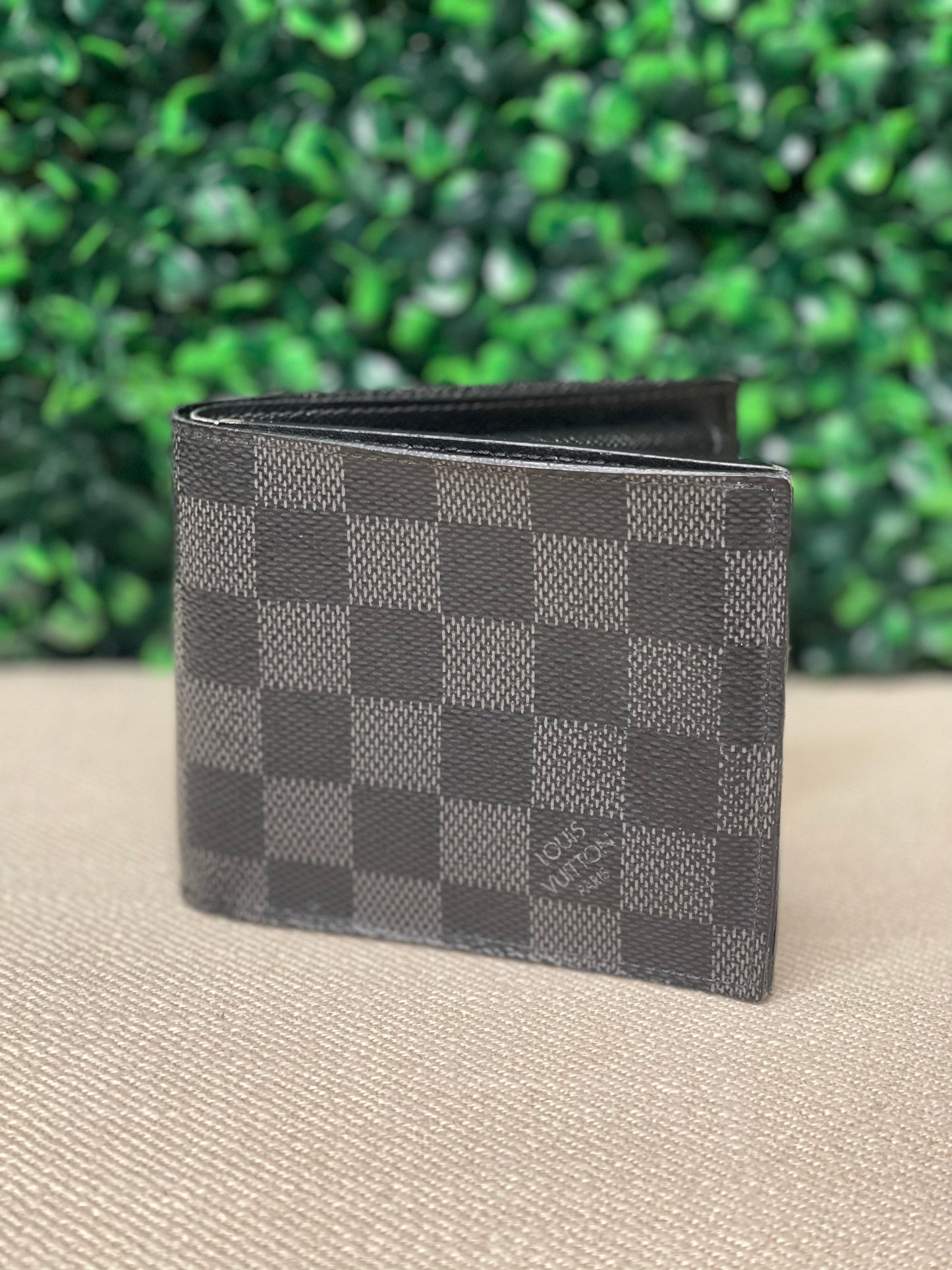 Louis Vuitton Black Damier Graphite Bi-fold Wallet