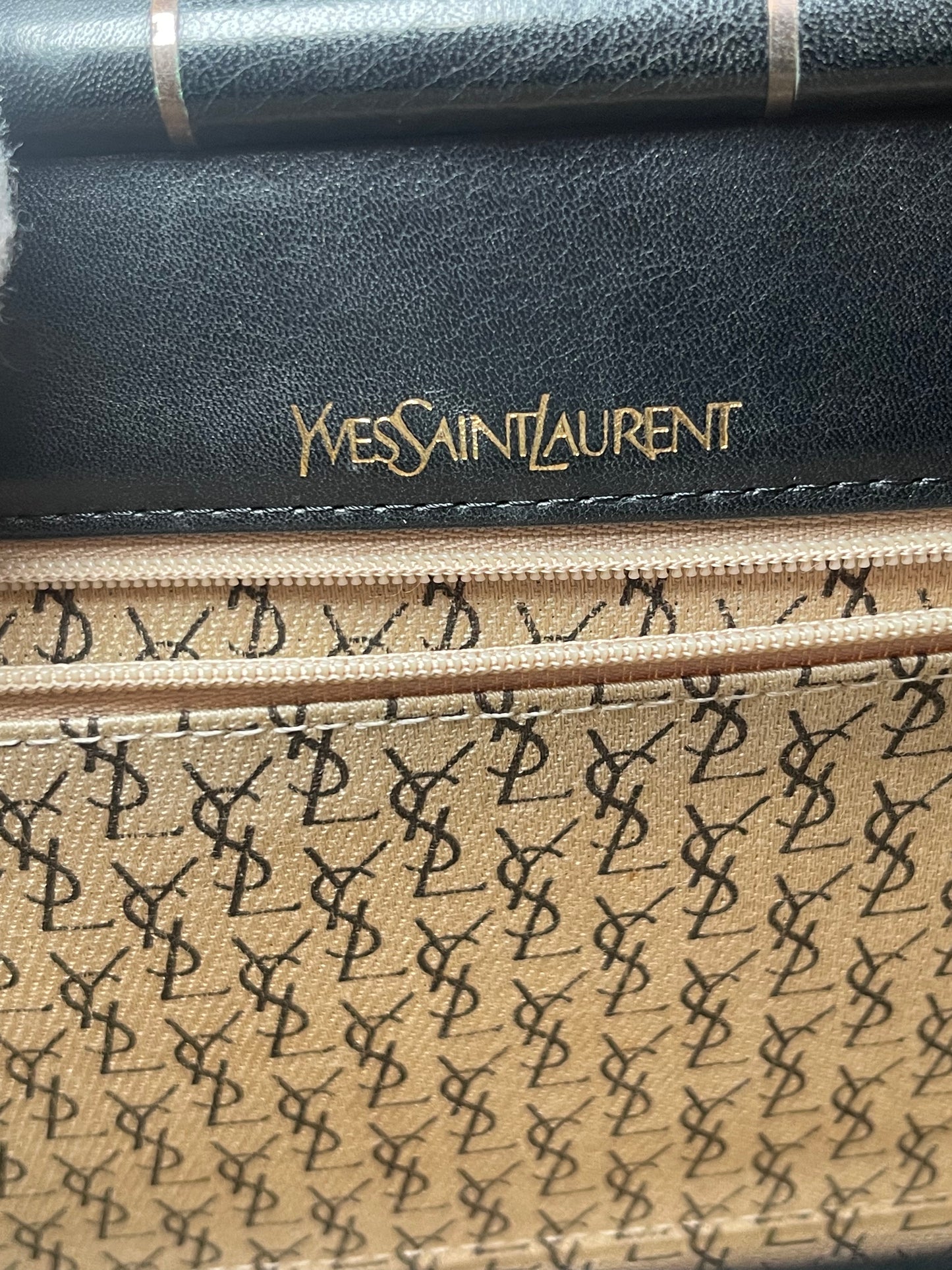 Yves Saint Laurent YSL Black Leather Clutch Bag