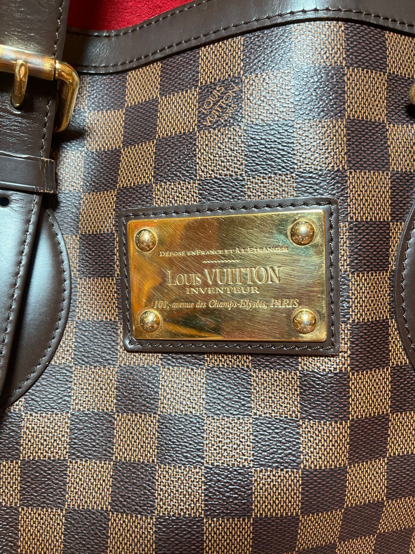 Louis Vuitton Damier Hampstead MM Shoulder Tote Bag