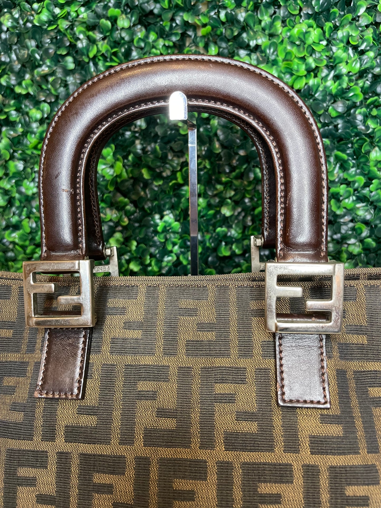 Fendi Zucca Handbag Top Handle