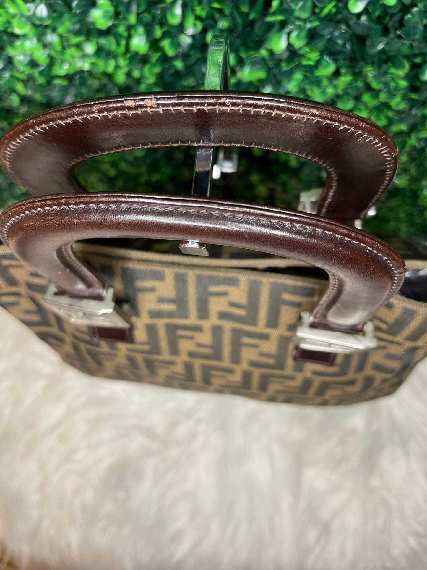 Fendi Zucca Handbag Top Handle