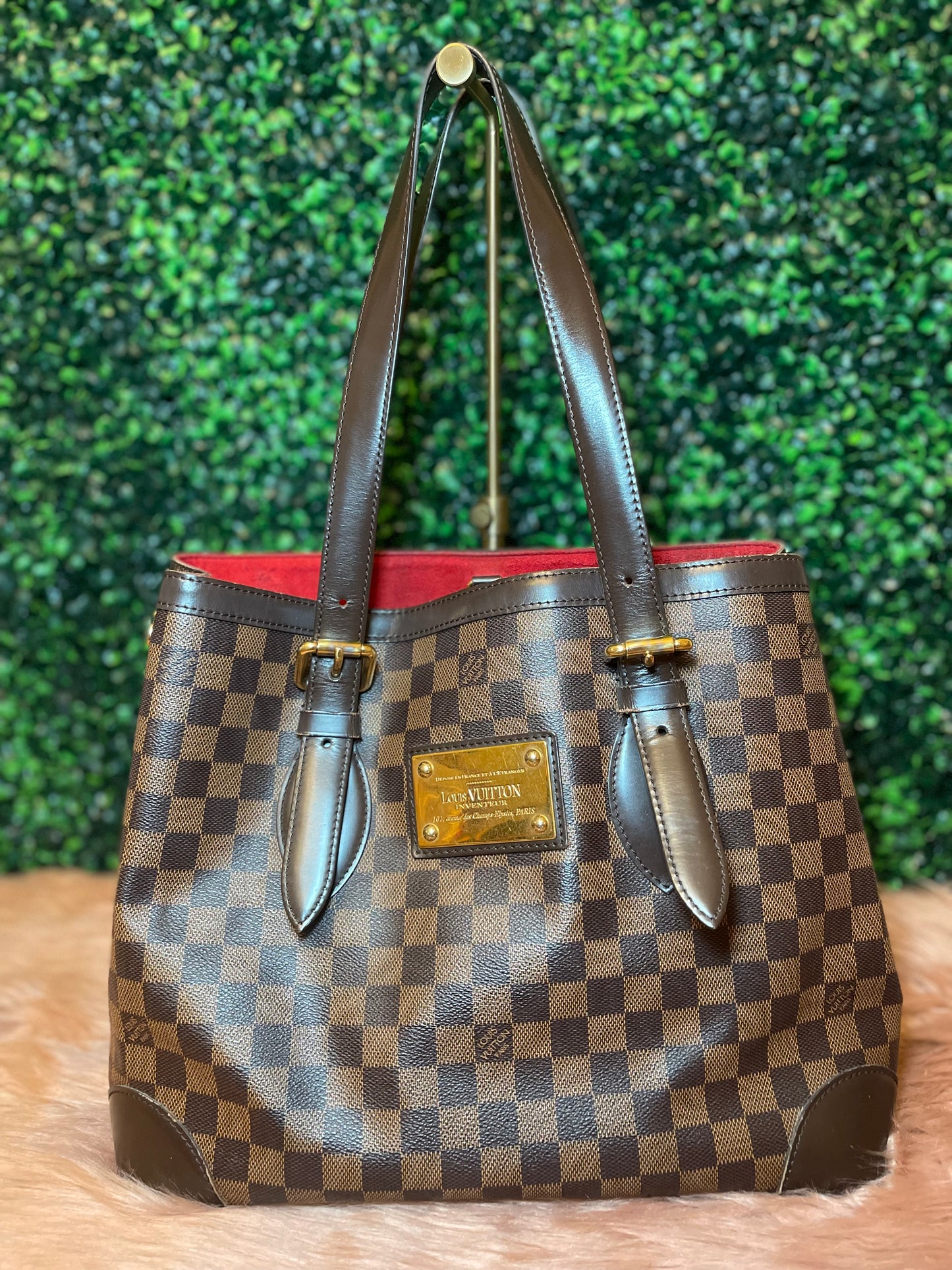 Louis Vuitton Damier Hampstead MM Shoulder Tote Bag