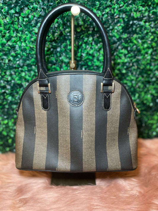 Fendi Vintage Pequin Handbag