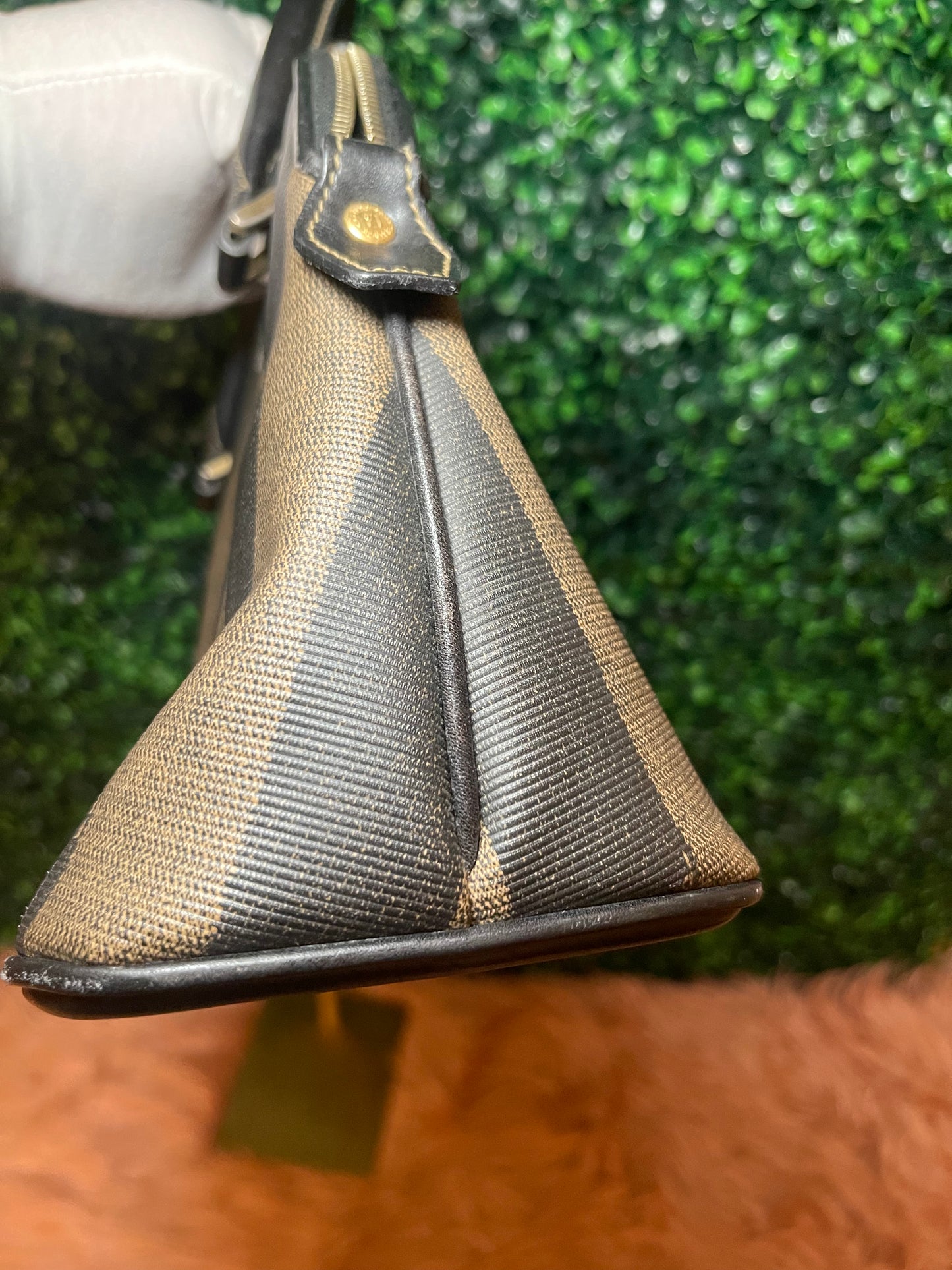 Fendi Vintage Pequin Handbag