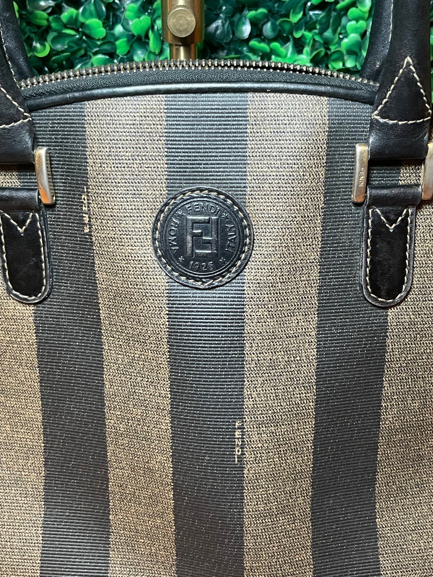 Fendi Vintage Pequin Handbag